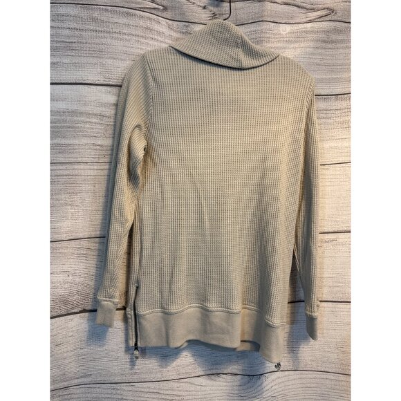 L.L. Bean Waffle Knit Turtlneck Sweater with side zippers Small - Picture 4 of 4